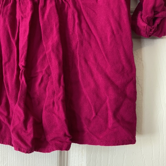 Cato fuchsia lace shoulders button down blouse - Picture 7 of 17